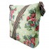 L1104F - Miss Lulu Canvas Square Bag Flower Polka Dot - Green